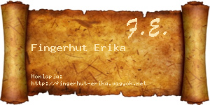 Fingerhut Erika névjegykártya