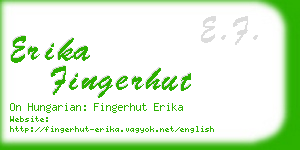 erika fingerhut business card
